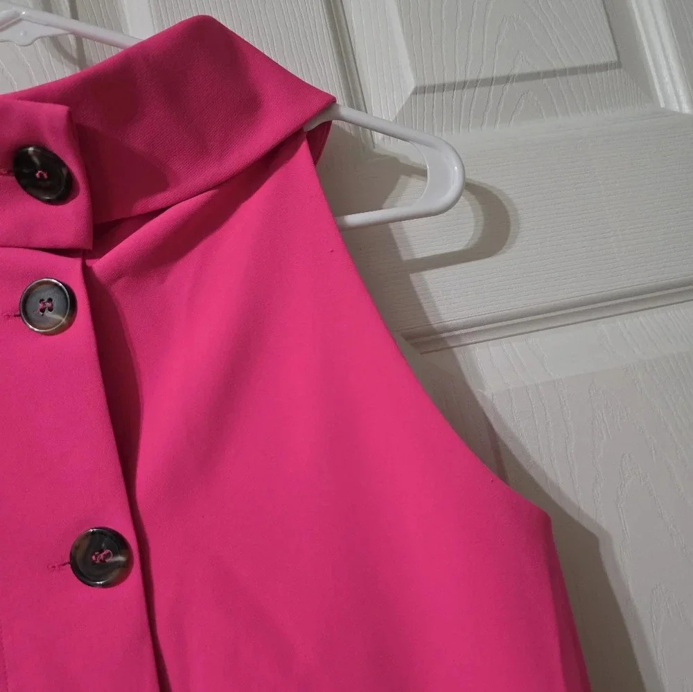 STS Sail to Sable Hot Pink Hydra Cowlneck Dress, Mini Sheath Silhouette, EUC! - Picture 10 of 14